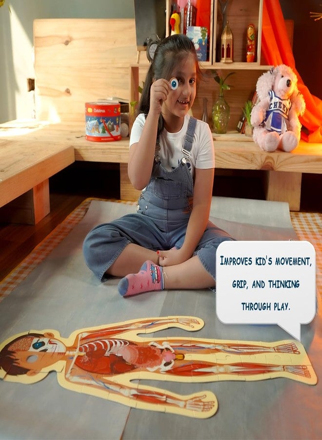 THE BOOK TREE أحجية جسم الإنسان للأطفال من ذا بوك تري، أكثر من 50 قطعة، رسومات توضيحية مفصلة، تجربة تعليمية من ماجستيك بوك كلوب - Image 3